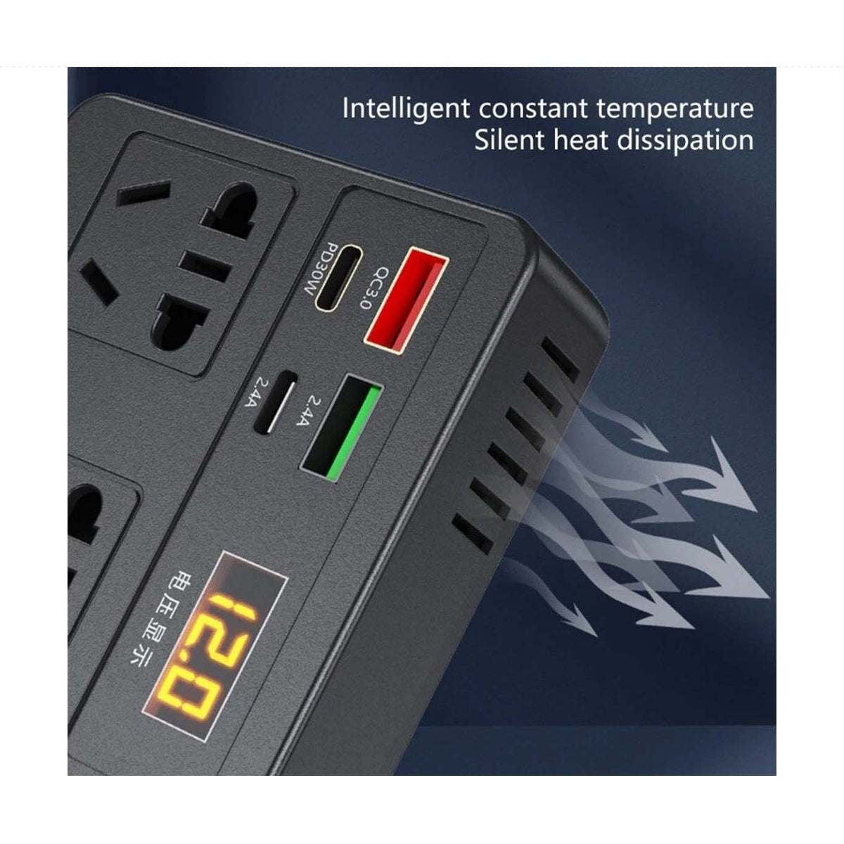 12:24V Car Inverter with Dual 200W USA output