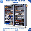 12-Layer Double Shoe Rack Cabinet