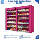 12-Layer Double Shoe Rack Cabinet