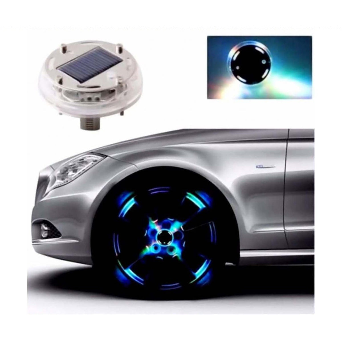 12 LED RGB Auto Solar Energy Flash Wheel Tire Rim Light