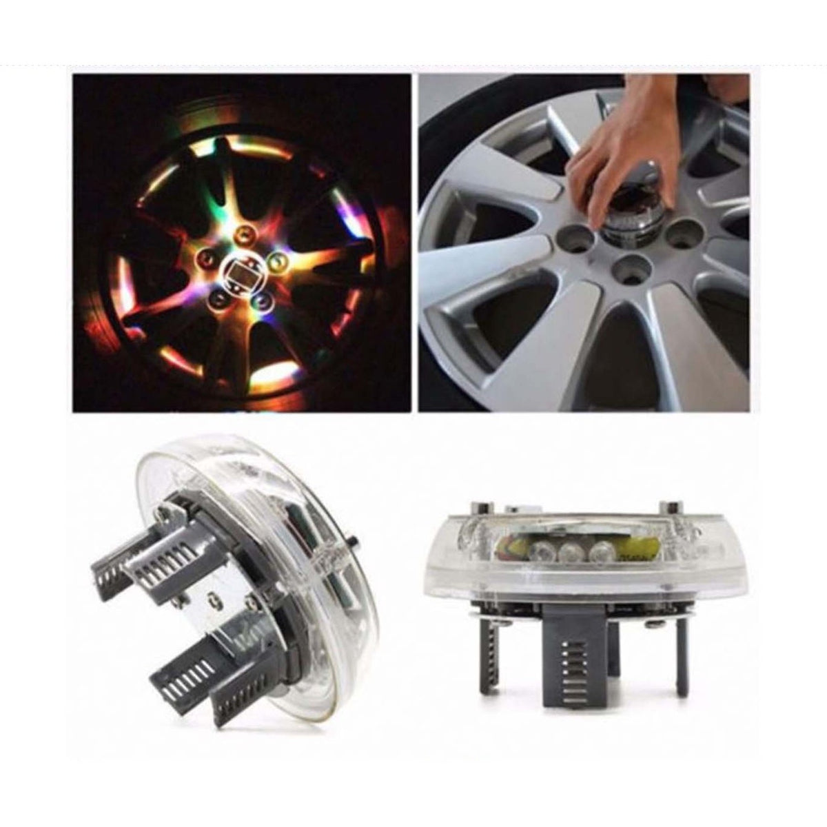 12 LED RGB Auto Solar Energy Flash Wheel Tire Rim Light