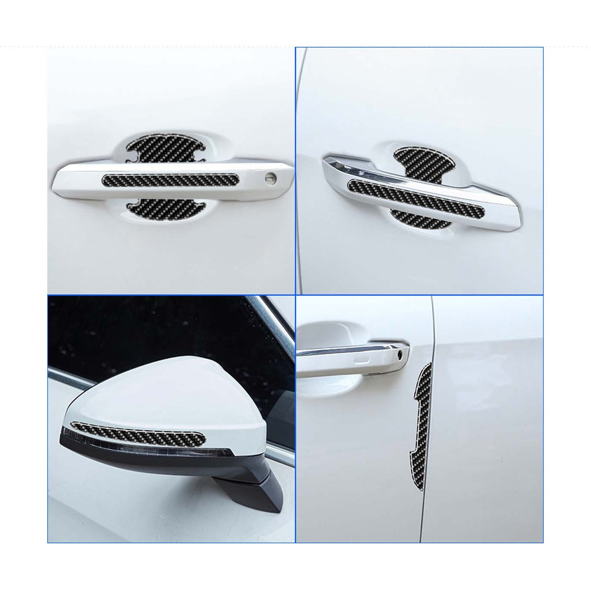 14Pcs Carbon Fiber Anti-Scratches Door Handle Sticker