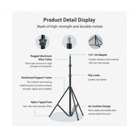 2.8M Adjustable Photography Aluminum Light Stand image 5