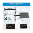 2 in 1 Adjustable Dual Monitor Stand Arms With Laptop Tray product image 2