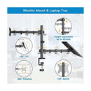 2 in 1 Adjustable Dual Monitor Stand Arms With Laptop Tray product image 3