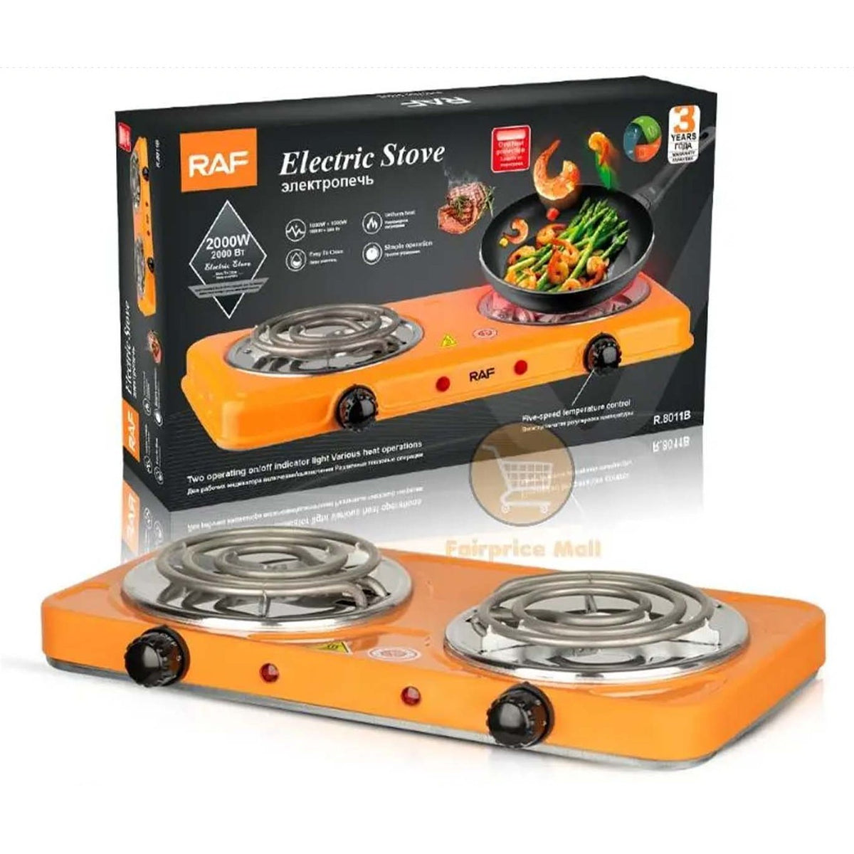 2 in 1 Hot Plate, Double Burner Cooktop