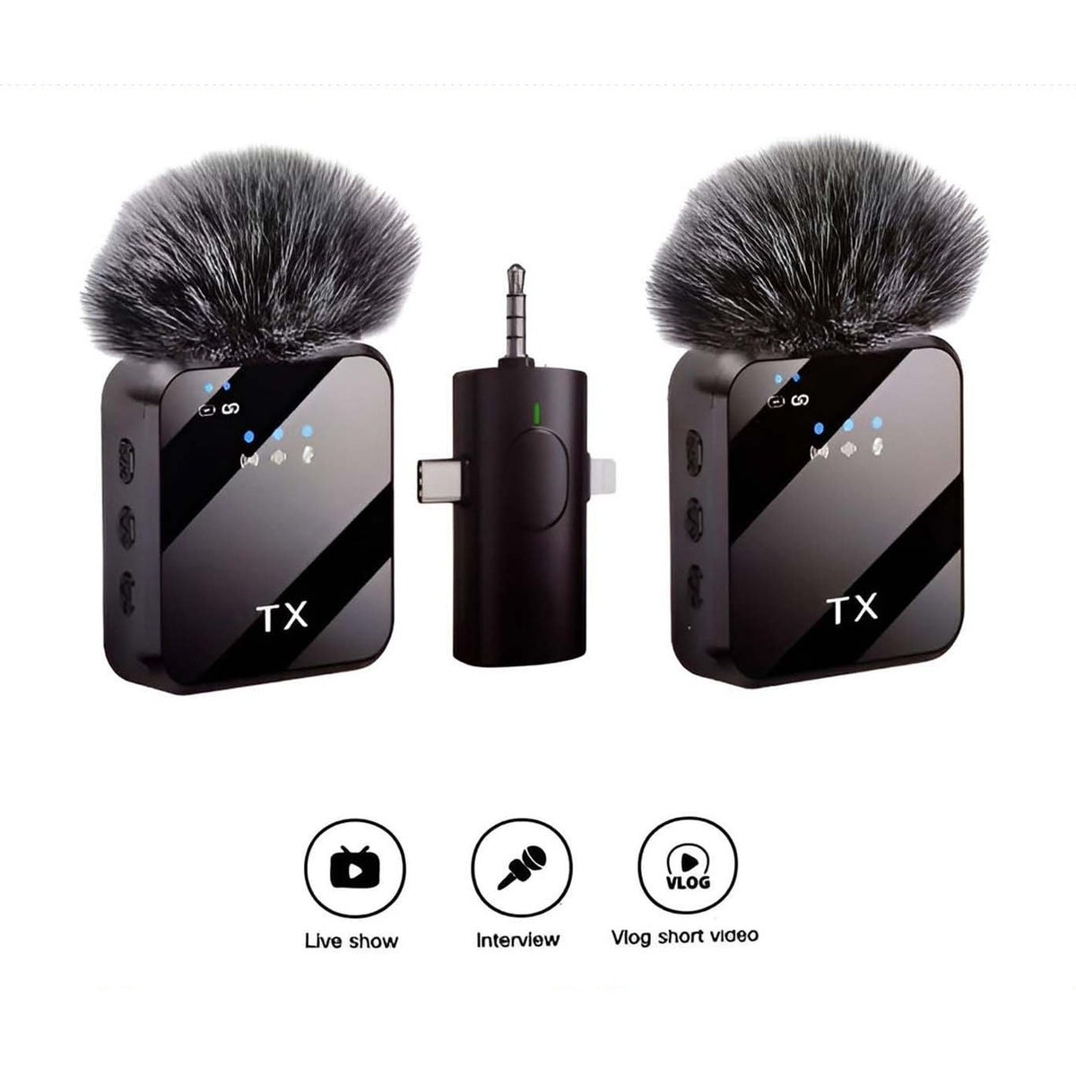 3 in 1 Noise Cancellation Wireless Mic