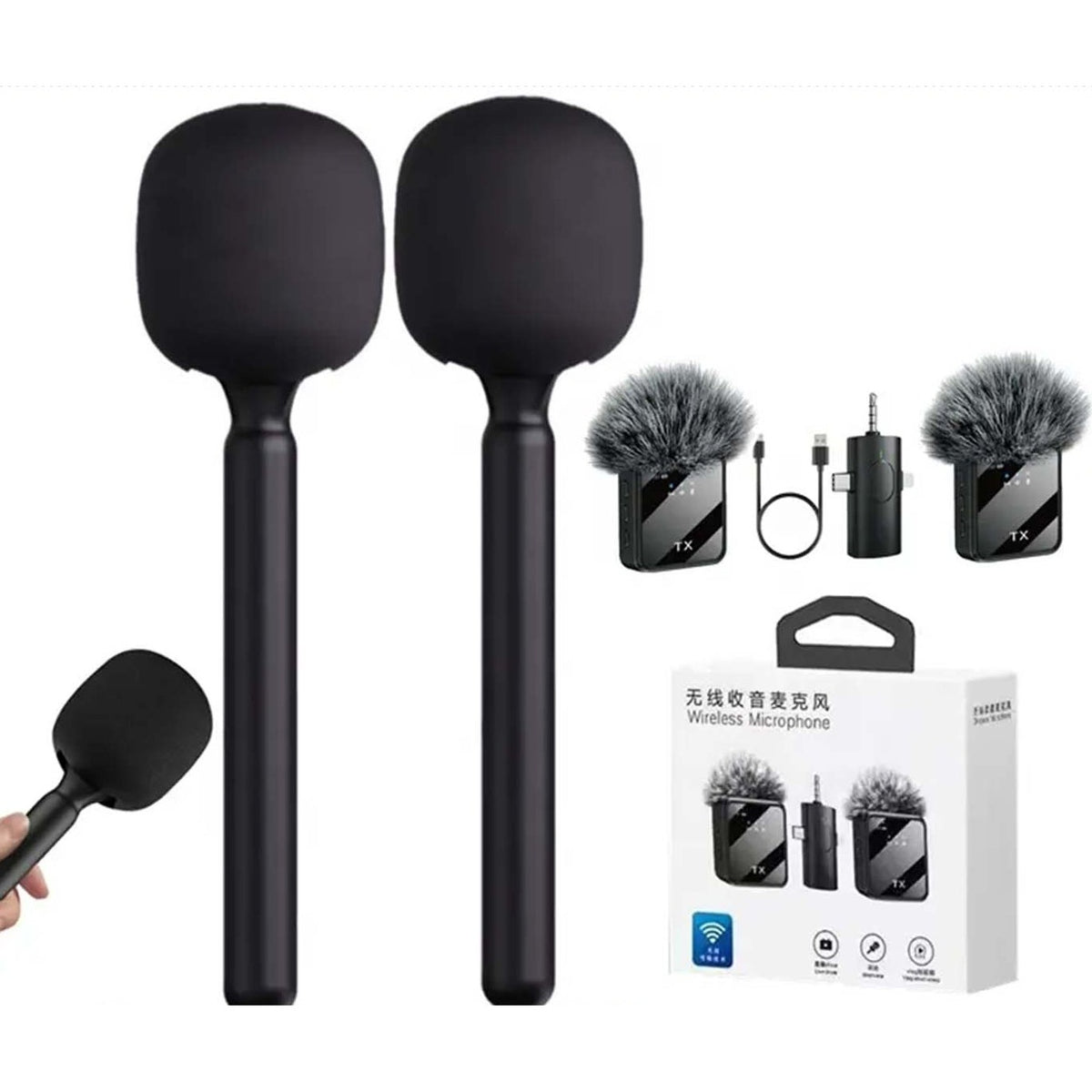 3 in 1 Wireless Mic With Handheld Stick