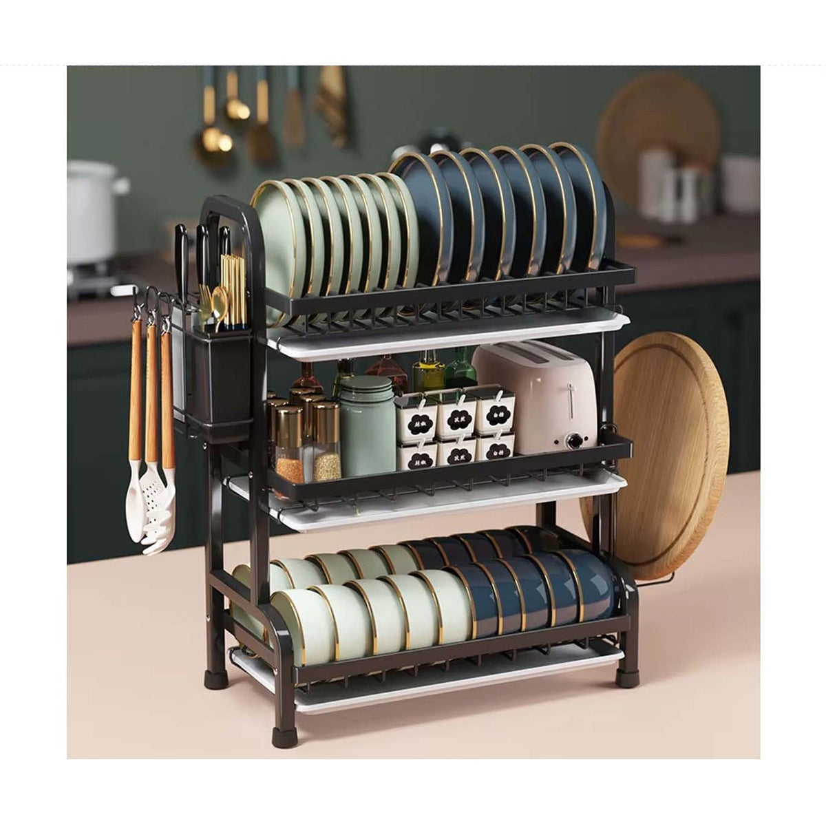 3-Tier Kitchen Dish Rack Organizers