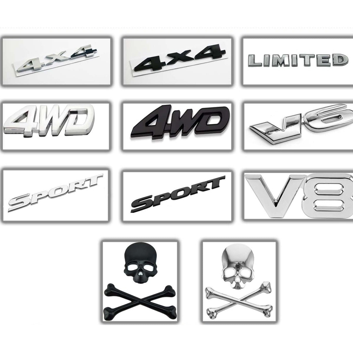 3D Car Metal Badge Sticker