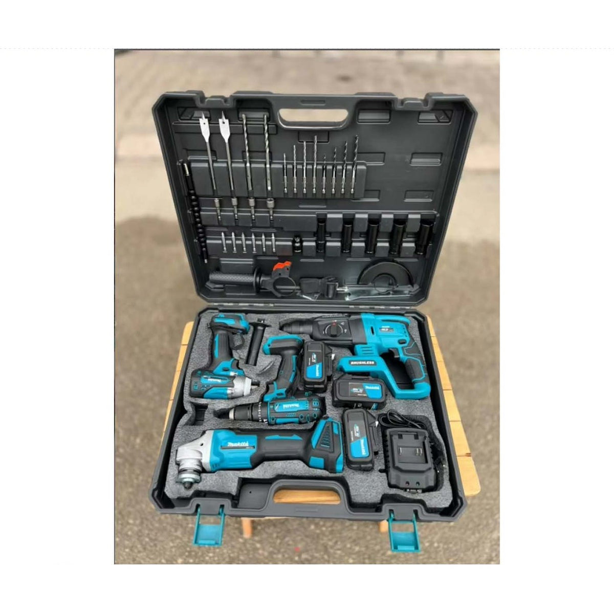 4 in 1 Rechargeable Professional Impact Drill with 3 Batteries