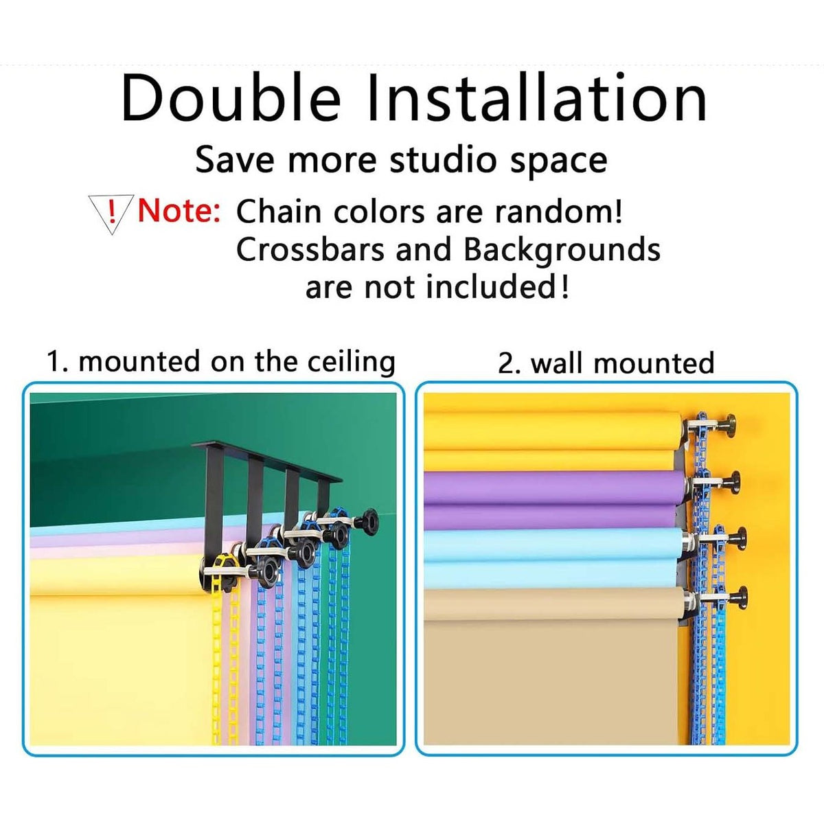 4 Support Photography Backdrop Wall Mount Roller