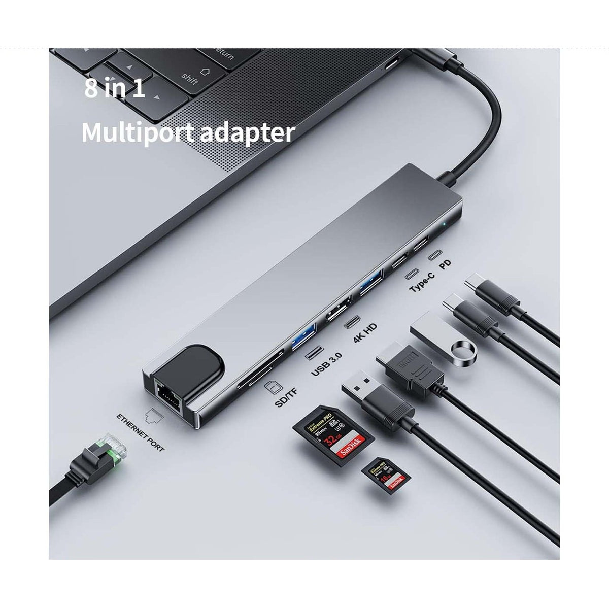 8 in 1 USB C Hub