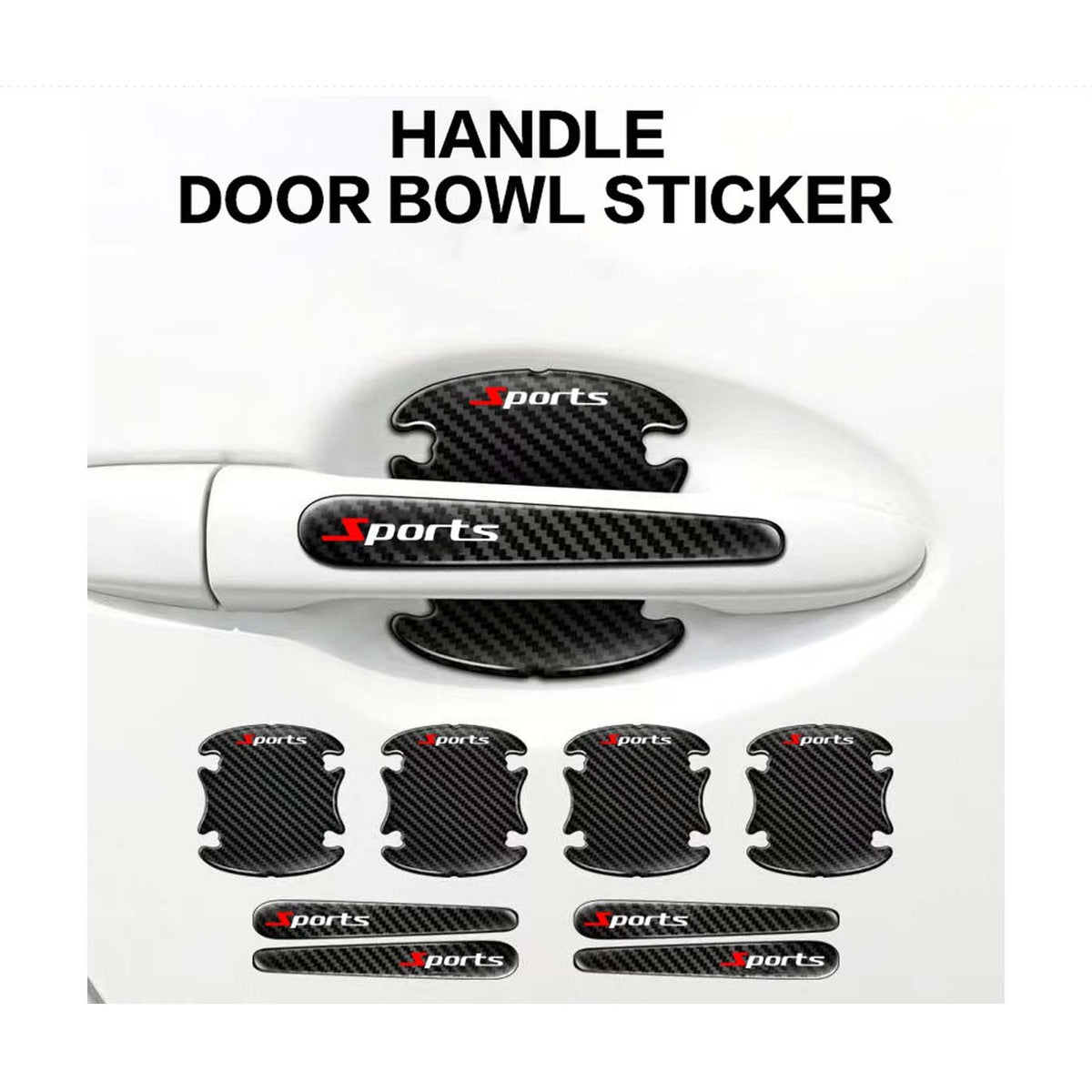 8PCS Anti-Scratches Car Door Handle Stickers
