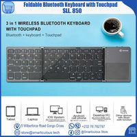 Foldable Bluetooth Keyboard with Touchpad